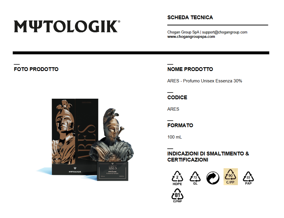 Nuovo Profumo Uomo ARES 100ml by MΨTΟLOGIK