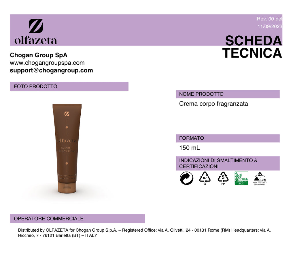 CREMA CORPO olfazeta donna ispirato a LADY MILLION - 150 ml - codice CRF019