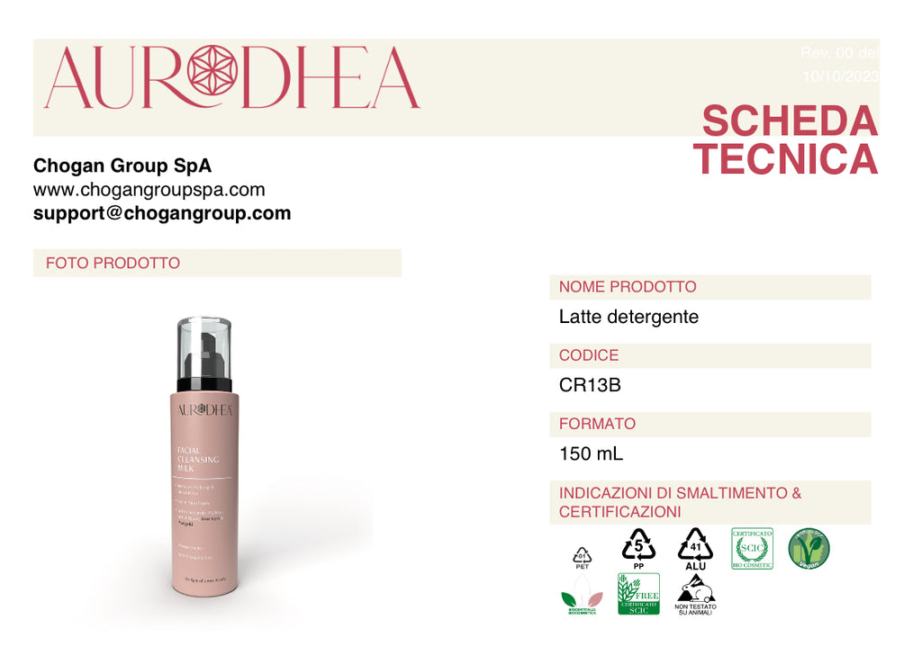 AURODHEA Latte detergente 150 ml - cod. CR13B