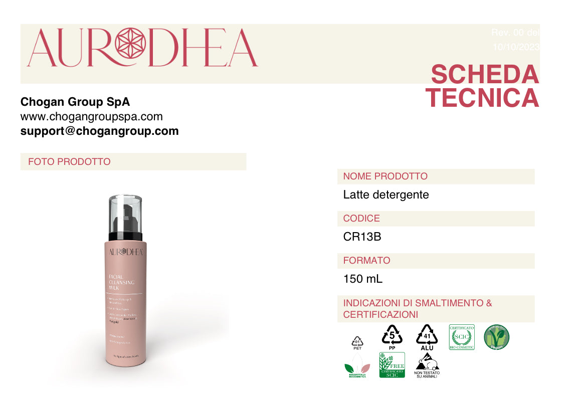 AURODHEA Latte detergente 150 ml - cod. CR13B