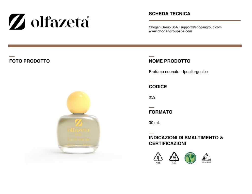 Olfazeta profumo neonato 30ml ipoallergenico - cod. 059