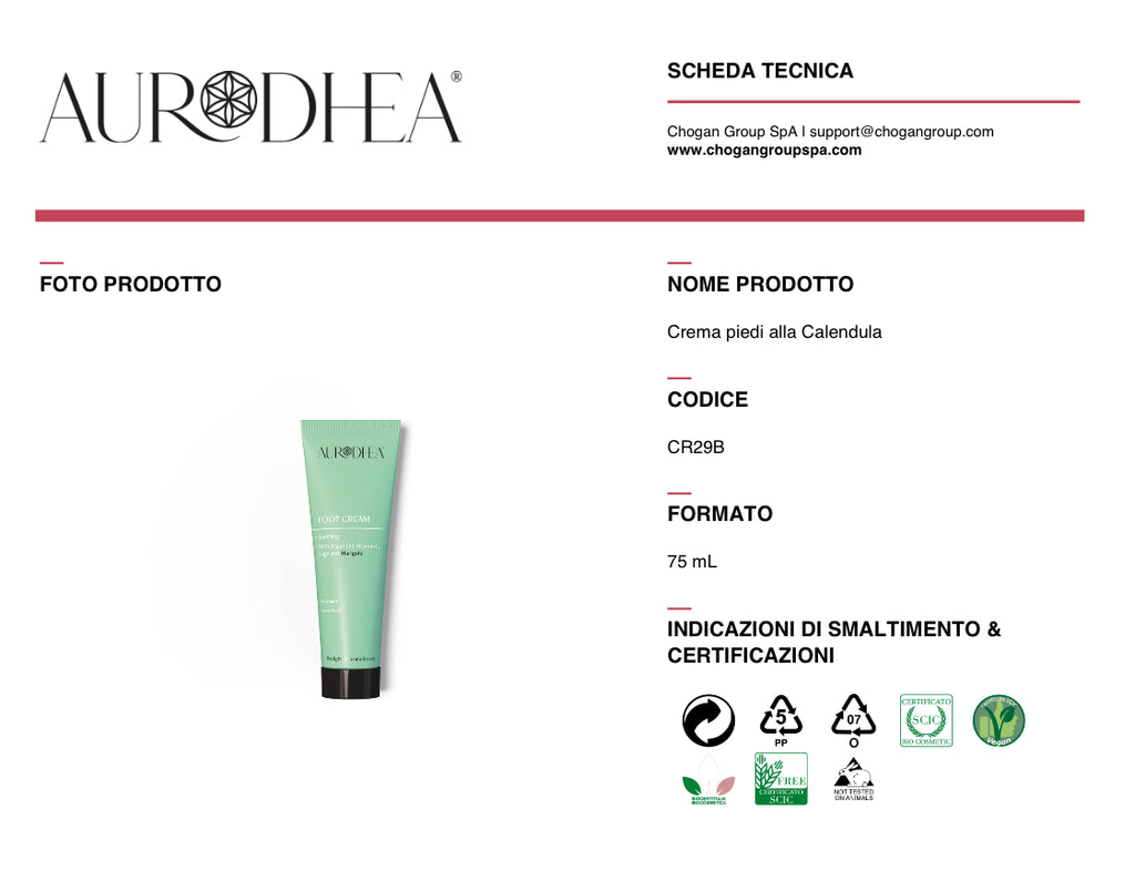 AURODHEA Crema piedi alla Calendula - cod. CR29B