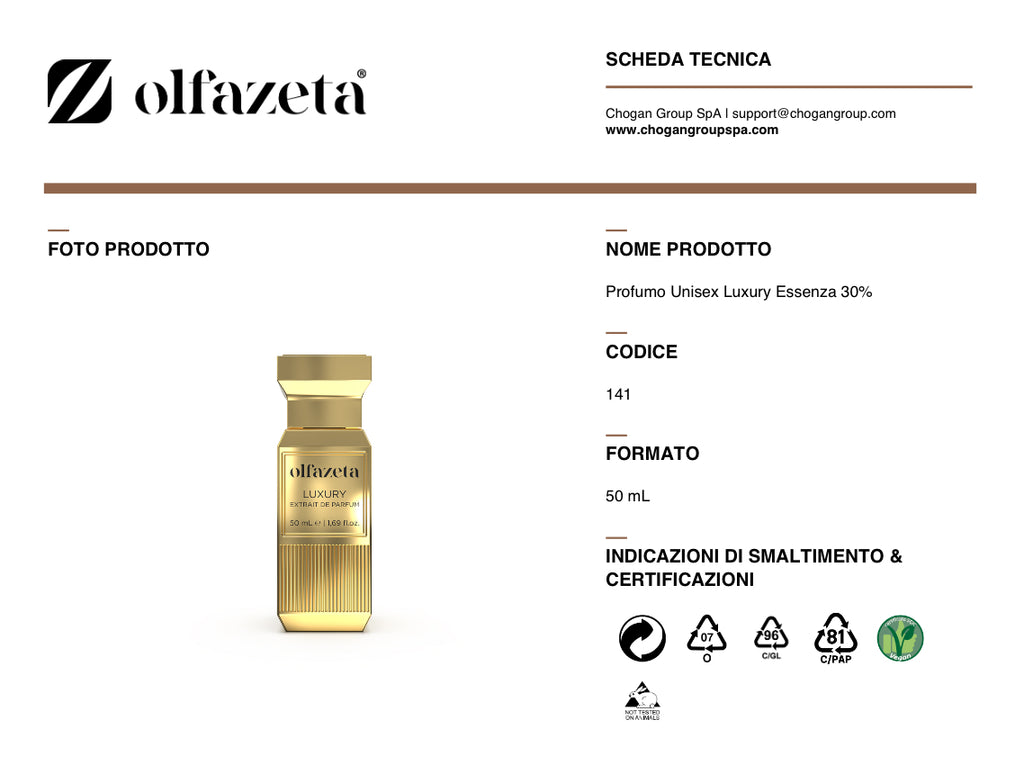 Olfazeta profumo Unisex Luxury 50ml -  cod. 141