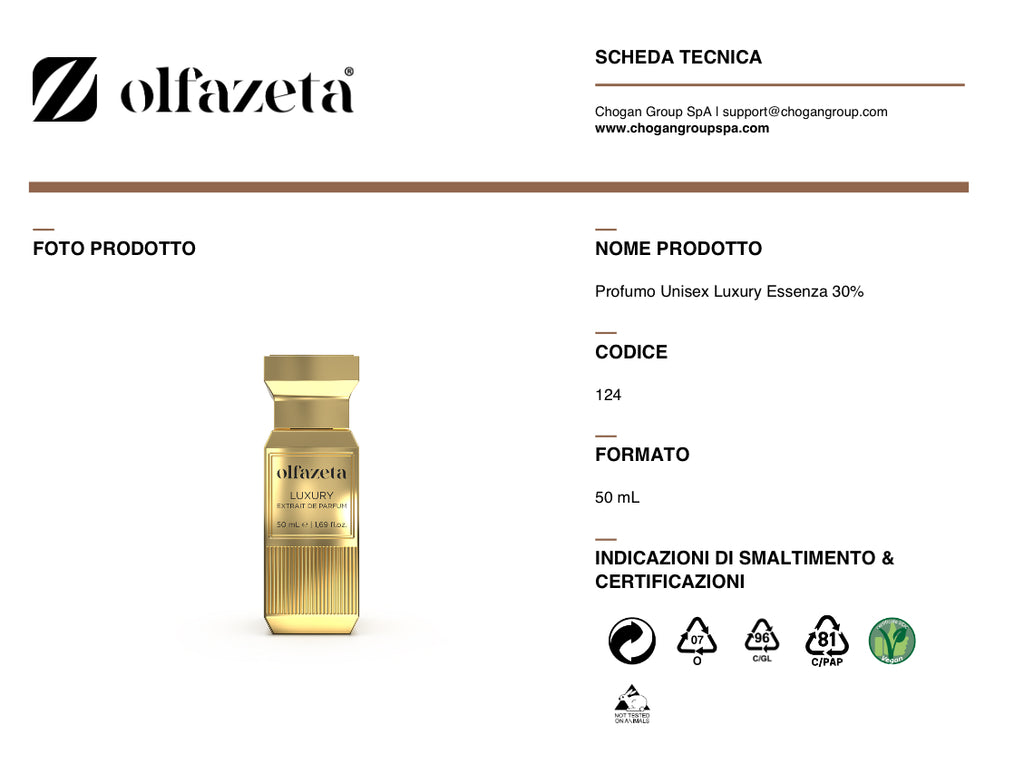 Olfazeta profumo Unisex Luxury 50ml - cod. 124