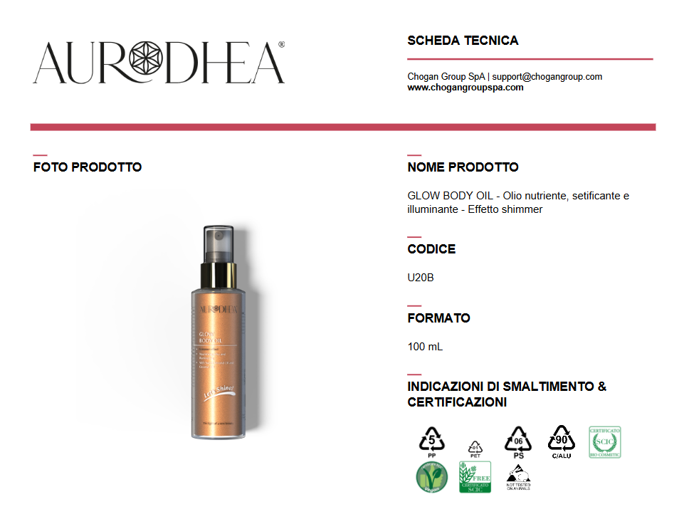 GLOW BODY OIL AURODHEA 100ml