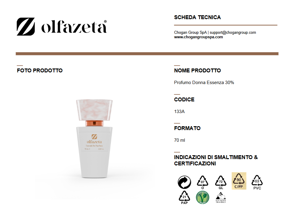 Olfazeta Profumo 70 ml Donna - Cod: 133