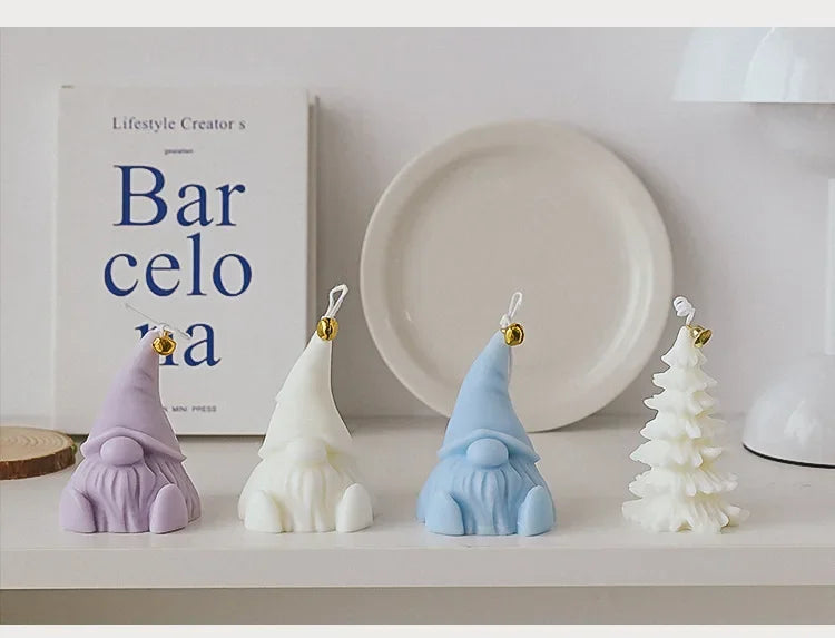 Candela Santa Claus decorata a mano