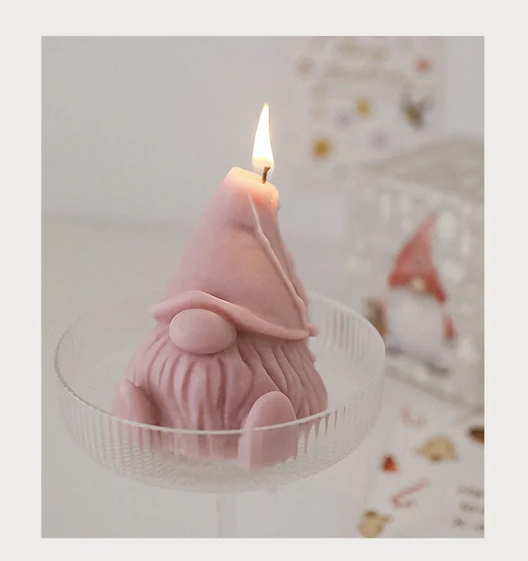 Candela Santa Claus decorata a mano