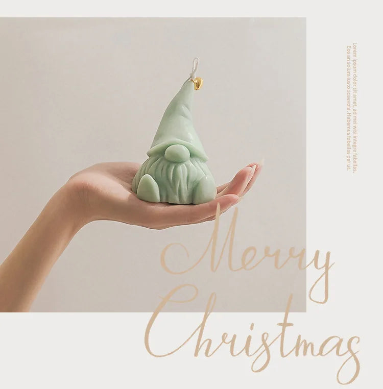 Candela Santa Claus decorata a mano