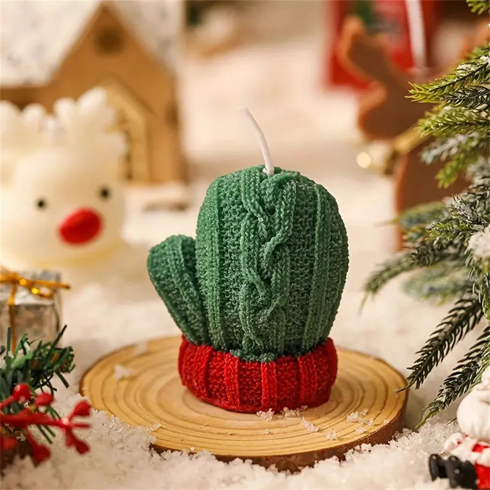 Candela decorativa profumata a forma di guanto natalizio