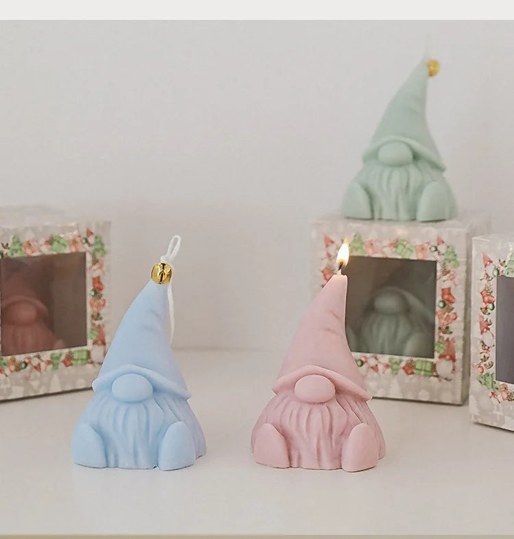 Candela Santa Claus decorata a mano