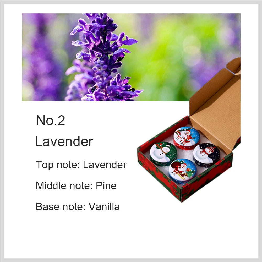 Candela profumata natalizia ornamentale - 4 pz