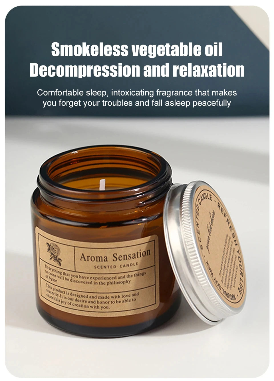 Candela aromatica a olio essenziale