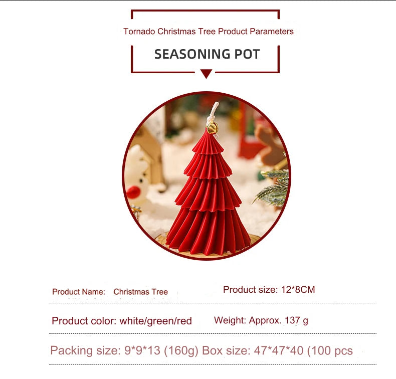 Candele profumate decorative per albero di Natale