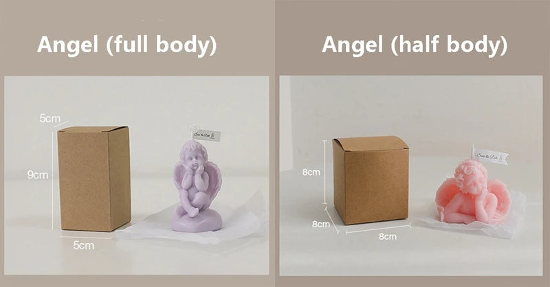 Candela decorativa a forma di angioletto