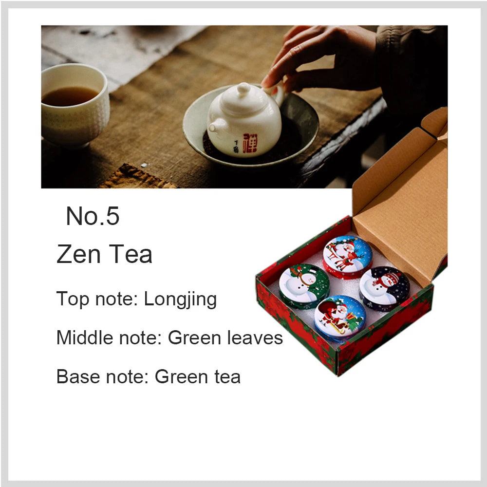 Candela profumata natalizia ornamentale - 4 pz