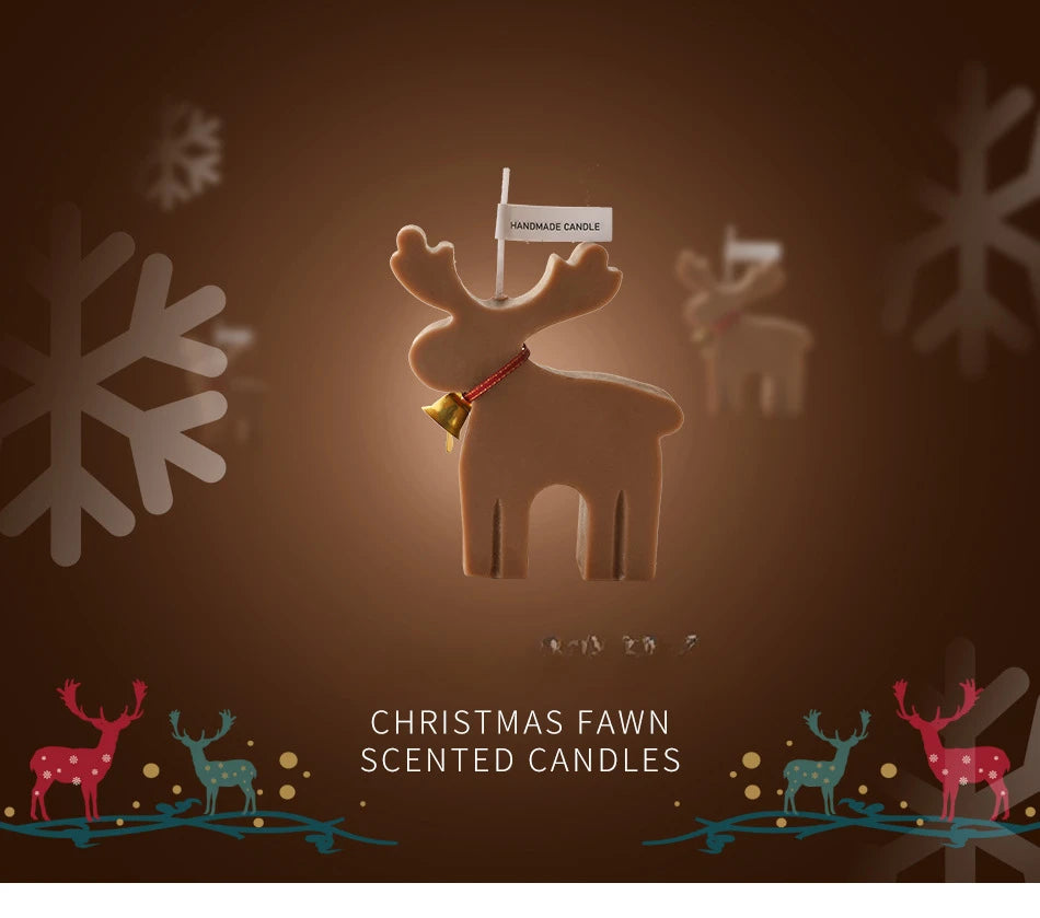 Candela decorativa natalizia a forma di Renna