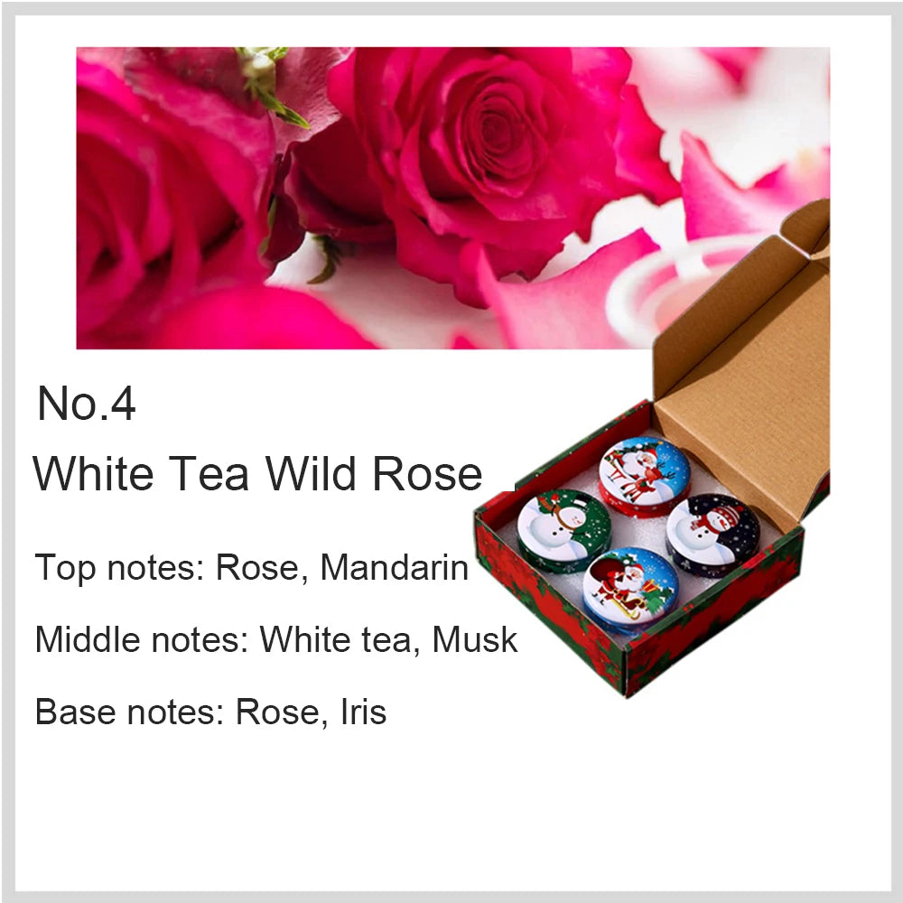 Candela profumata natalizia ornamentale - 4 pz