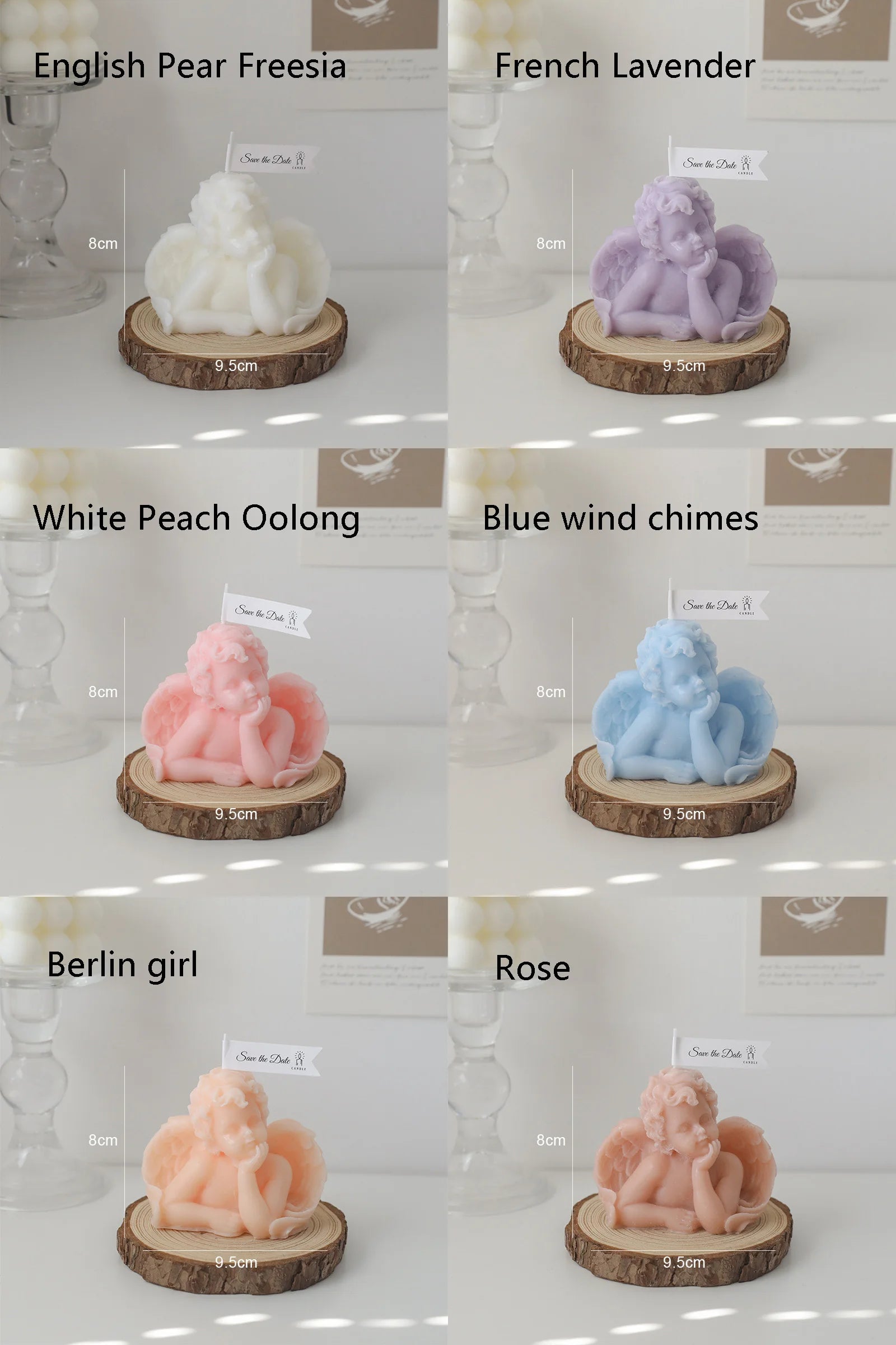 Candela decorativa a forma di angioletto