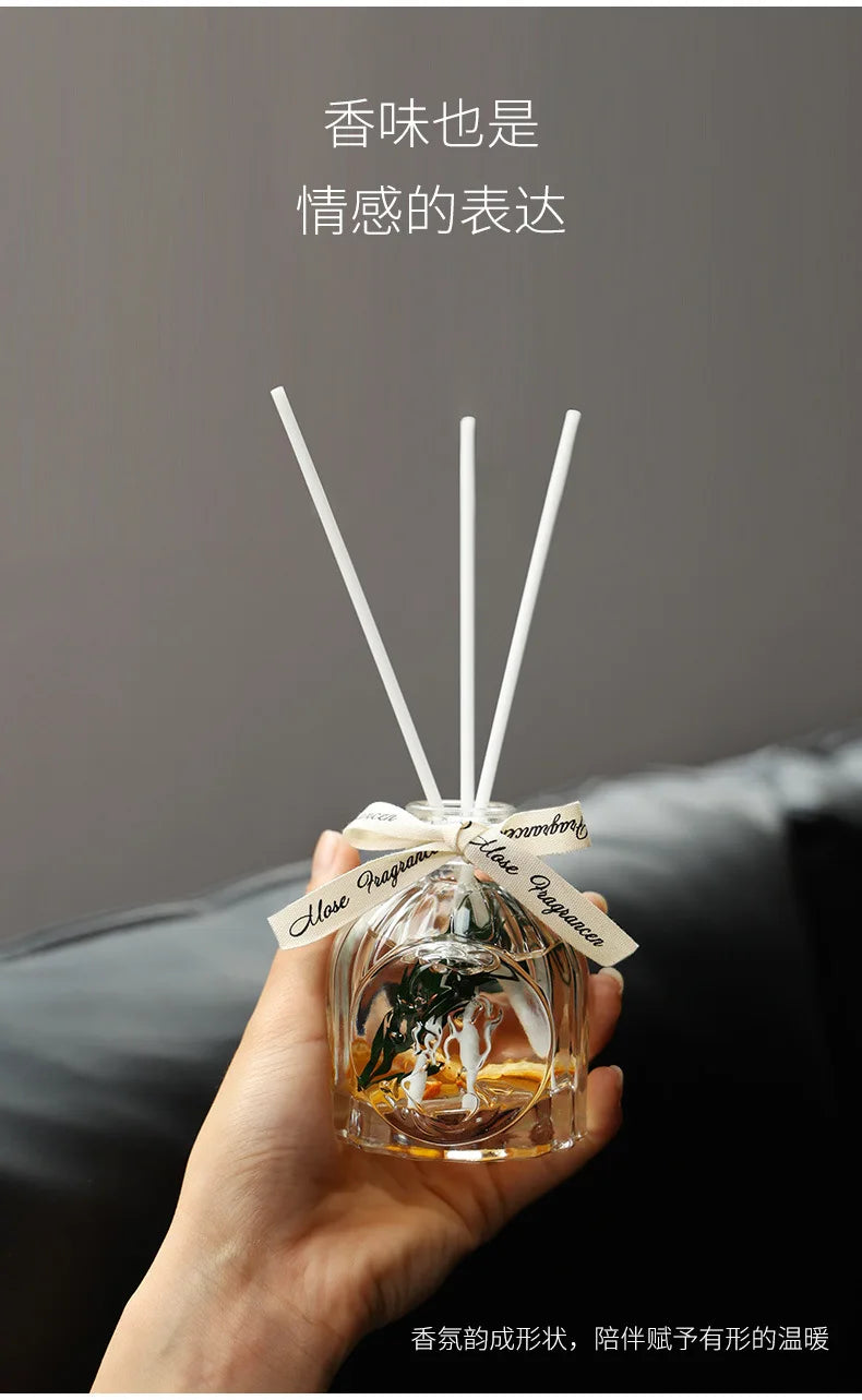 Gift box ornamentale con fragranza all'arancia e candele profumate abbinate