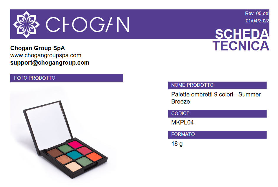 Palette ombretti 9 colori - Summer Breeze