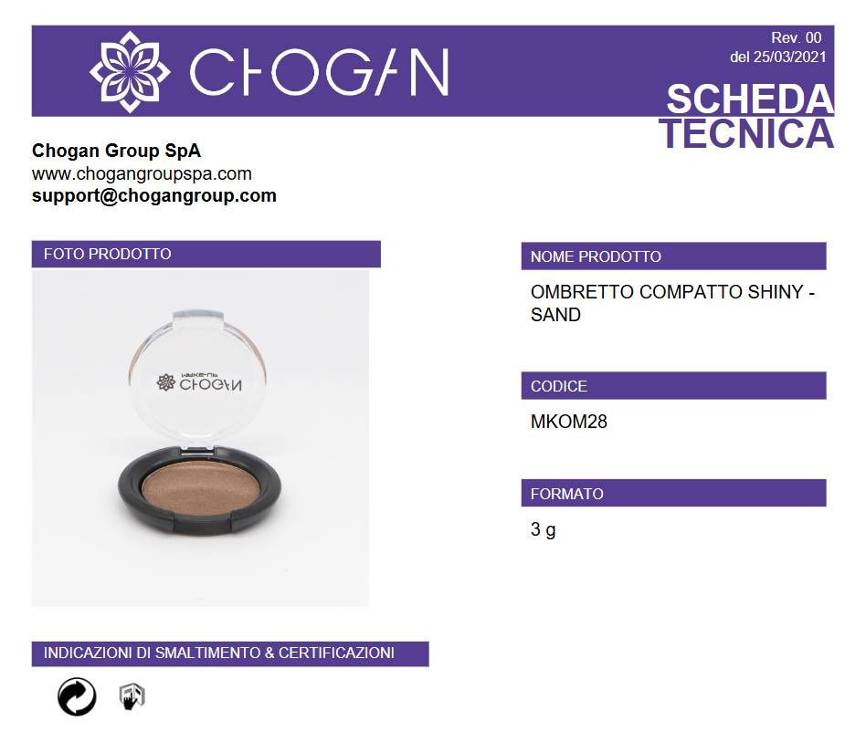 CHOGAN OMBRETTO COMPATTO SHINY - SAND