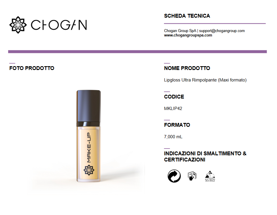 CHOGAN Lipgloss Ultra Rimpolpante (Maxi formato) ORO