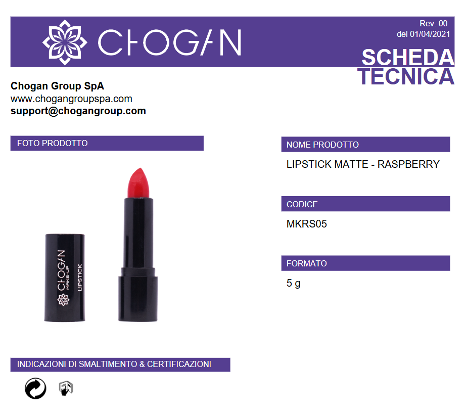 CHOGAN LIPSTICK MATTE - RASPBERRY