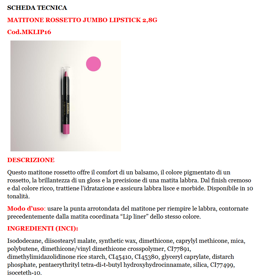 CHOGAN Jumbo Lipstick Cone - Hot Pink GLUTEN FREE