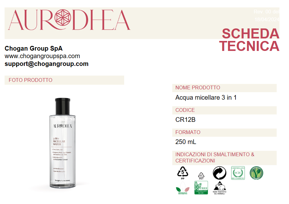 Eau Micellaire 3 en 1 AURODHEA 250 ml