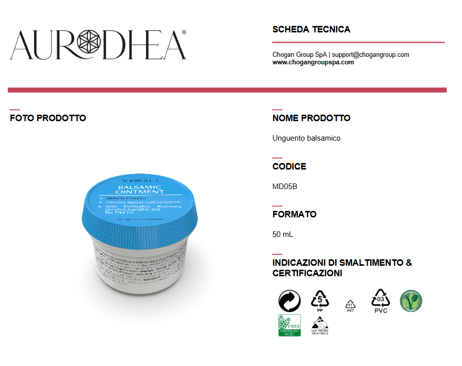 AURODHEA Unguento balsamico 50ml - MD05B