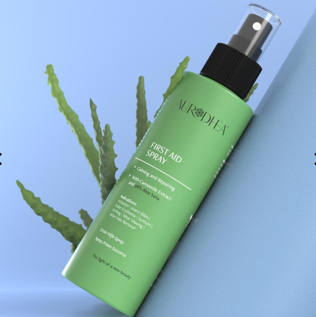 AURODHEA Spray primo soccorso al 98% di Aloe Vera - 150 ml - CR23B