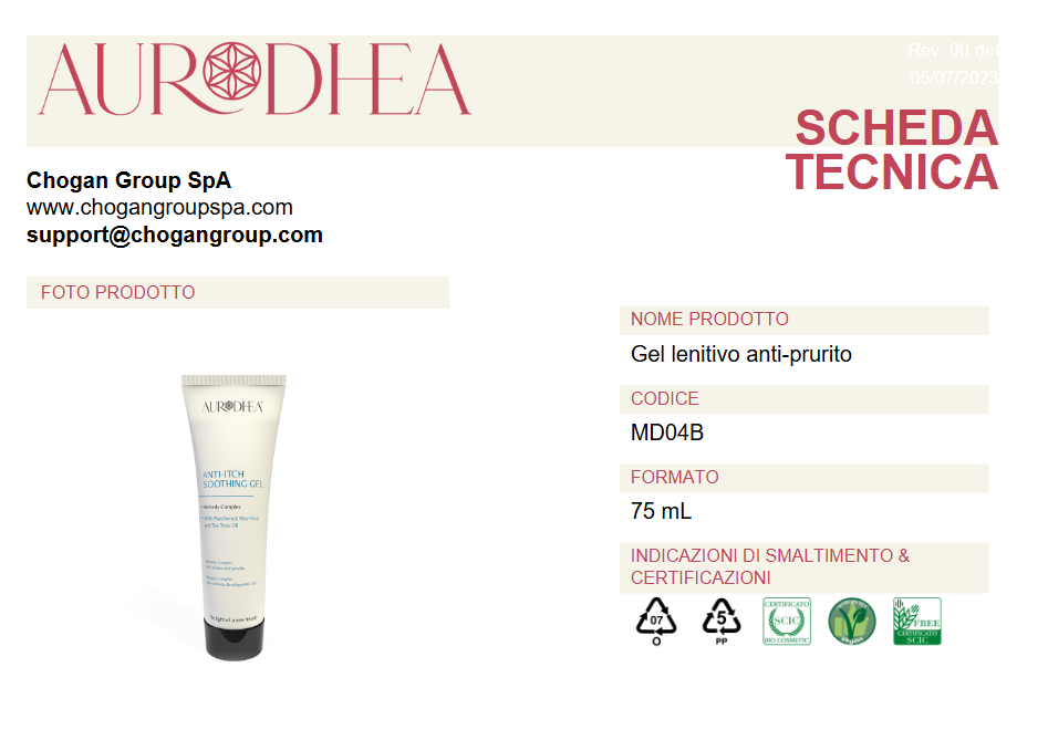 AURODHEA Gel lenitivo anti-prurito - 75 ml - MD04B