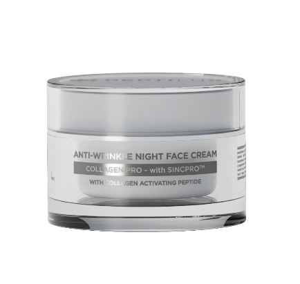 PEPTILUX Crema viso notte antirughe 'Collagen Pro' con SINCPRO™ 50ml - Cod. LUX003