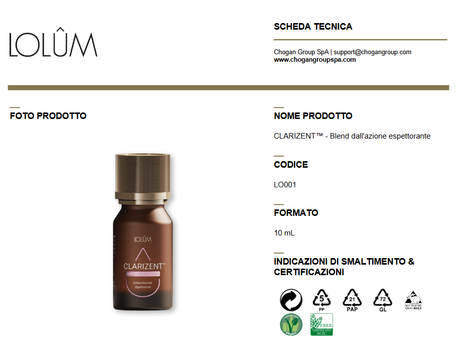 LOLUM Blend dall'azione espettorante 10ml - LO001