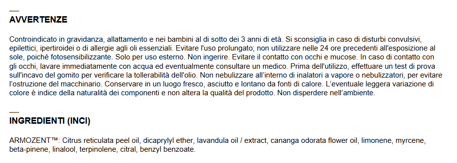 LOLUM ARMOZENT™ - Blend dall'azione calmante 10ml - Cod. LO002