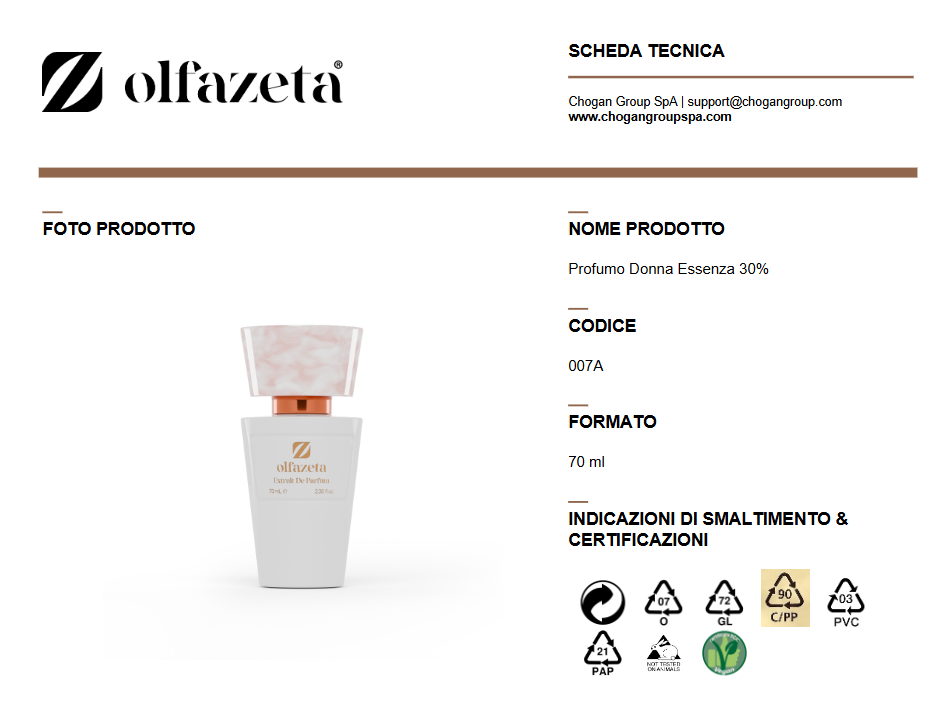 Parfum femme Olfazeta 25 ml SCENTED LOVE, doux oriental floral - code Love22