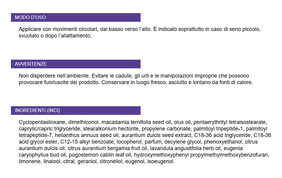 CHOGAN OLIO SIERO VOLUMIZZANTE SENO - 75 ml - Cod. SV01