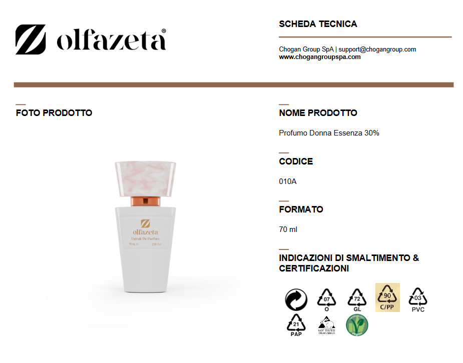 Parfum femme Olfazeta 25 ml SCENTED LOVE, doux oriental floral - code Love22