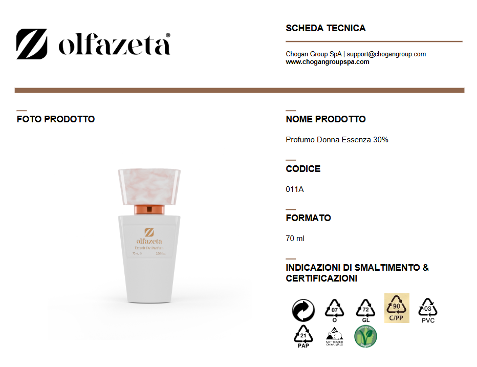 Parfum femme Olfazeta 25 ml SCENTED LOVE, doux oriental floral - code Love22