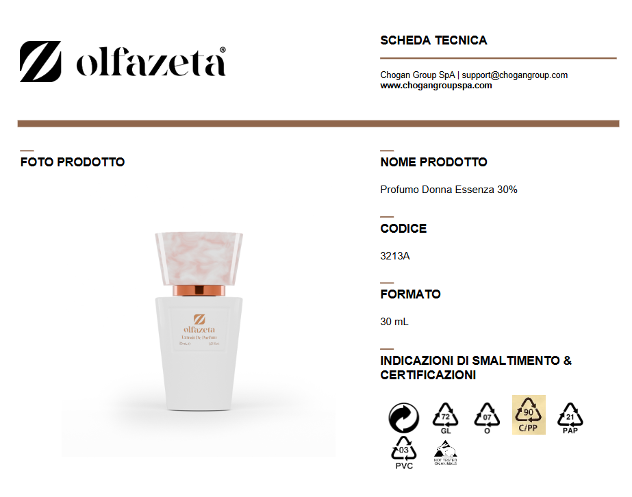 Parfum femme Olfazeta 25 ml SCENTED LOVE, doux oriental floral - code Love22