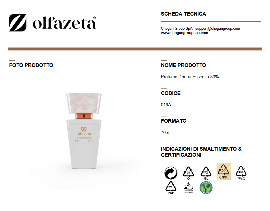 Parfum femme Olfazeta 25 ml SCENTED LOVE, doux oriental floral - code Love22