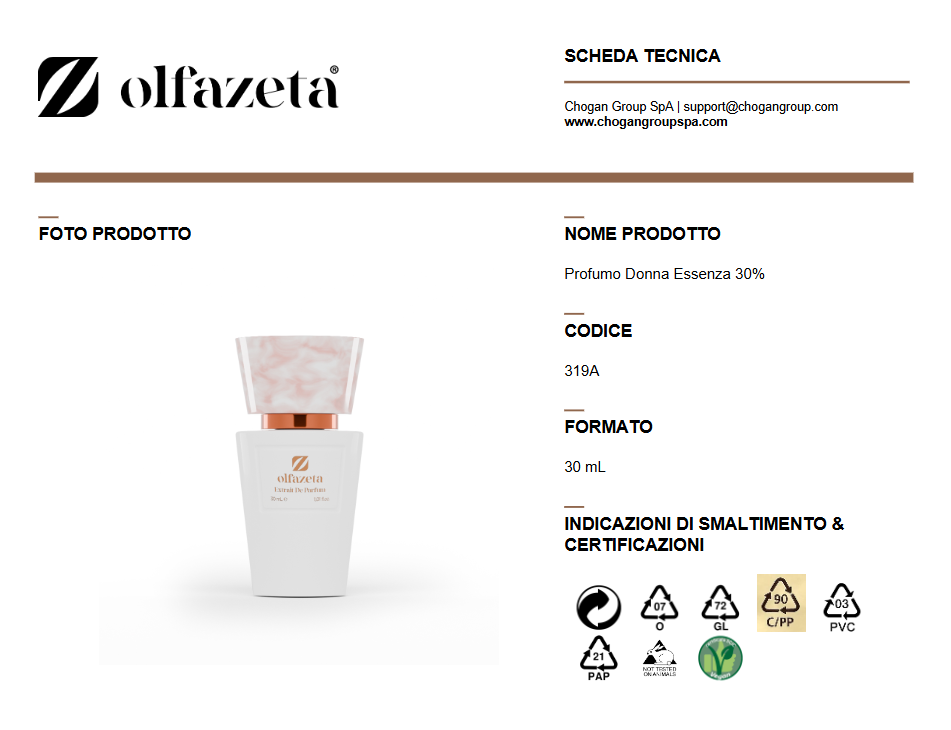 Parfum femme Olfazeta 25 ml SCENTED LOVE, doux oriental floral - code Love22