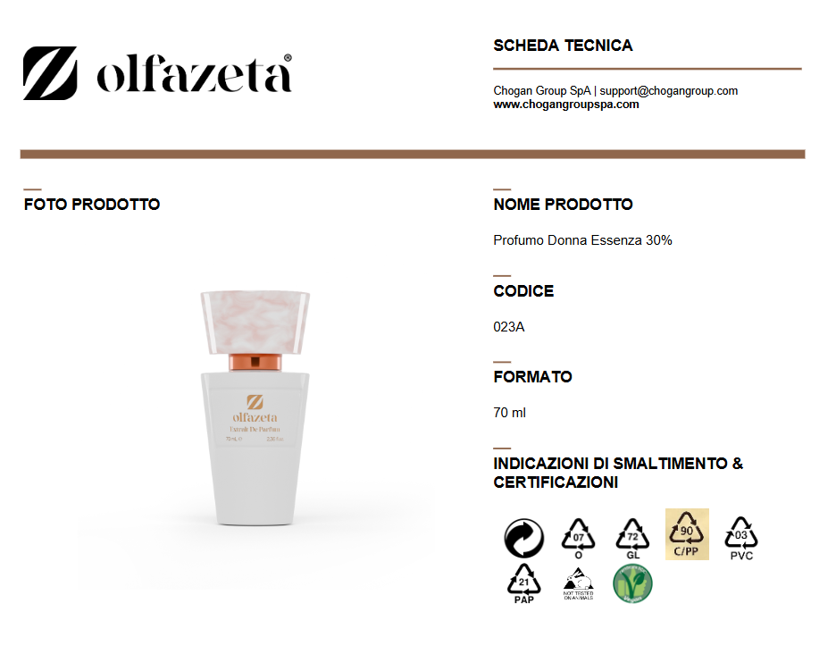 Parfum femme Olfazeta 25 ml SCENTED LOVE, doux oriental floral - code Love22