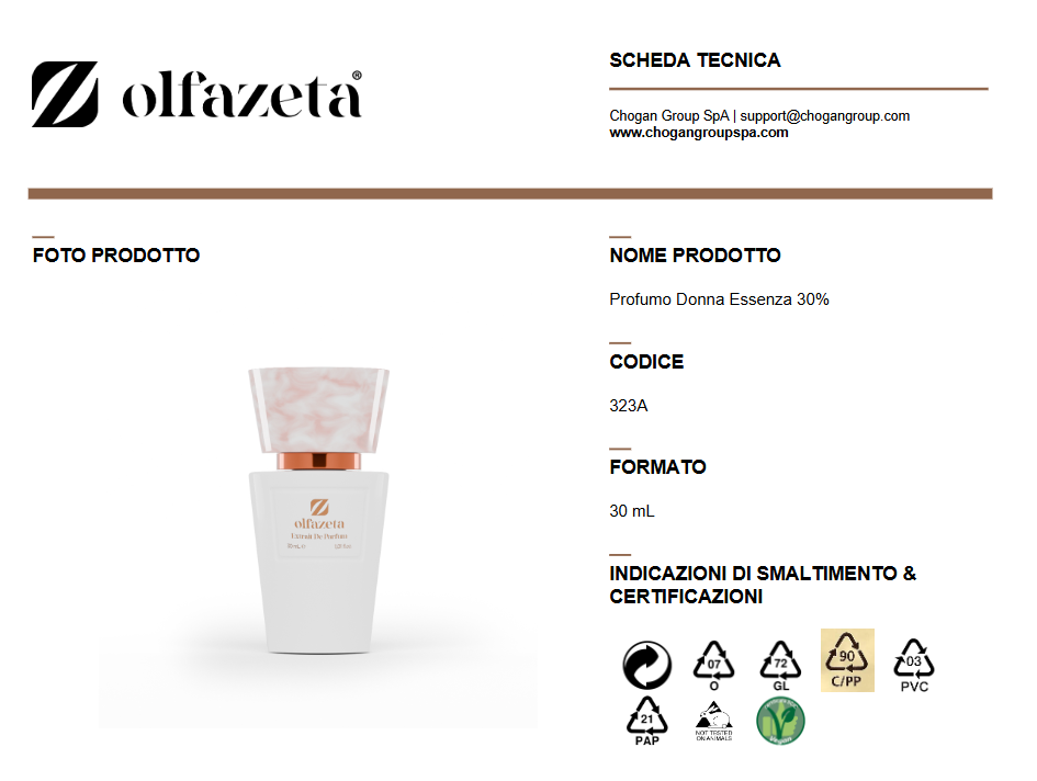 Parfum femme Olfazeta 25 ml SCENTED LOVE, doux oriental floral - code Love22