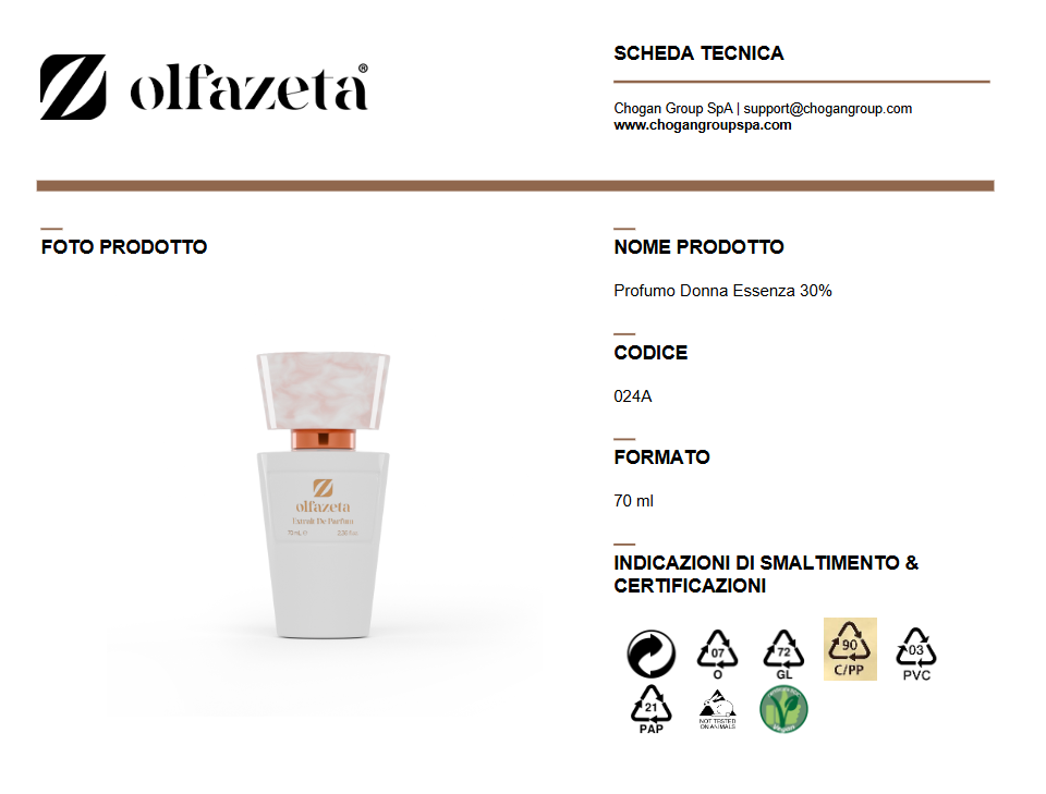 Parfum femme Olfazeta 25 ml SCENTED LOVE, doux oriental floral - code Love22