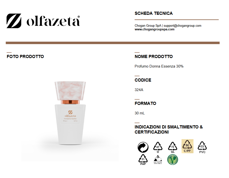 Parfum femme Olfazeta 25 ml SCENTED LOVE, doux oriental floral - code Love22