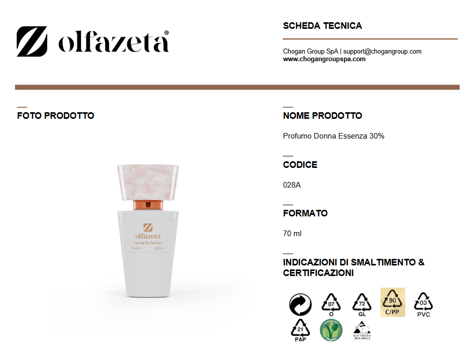 Parfum femme Olfazeta 25 ml SCENTED LOVE, doux oriental floral - code Love22