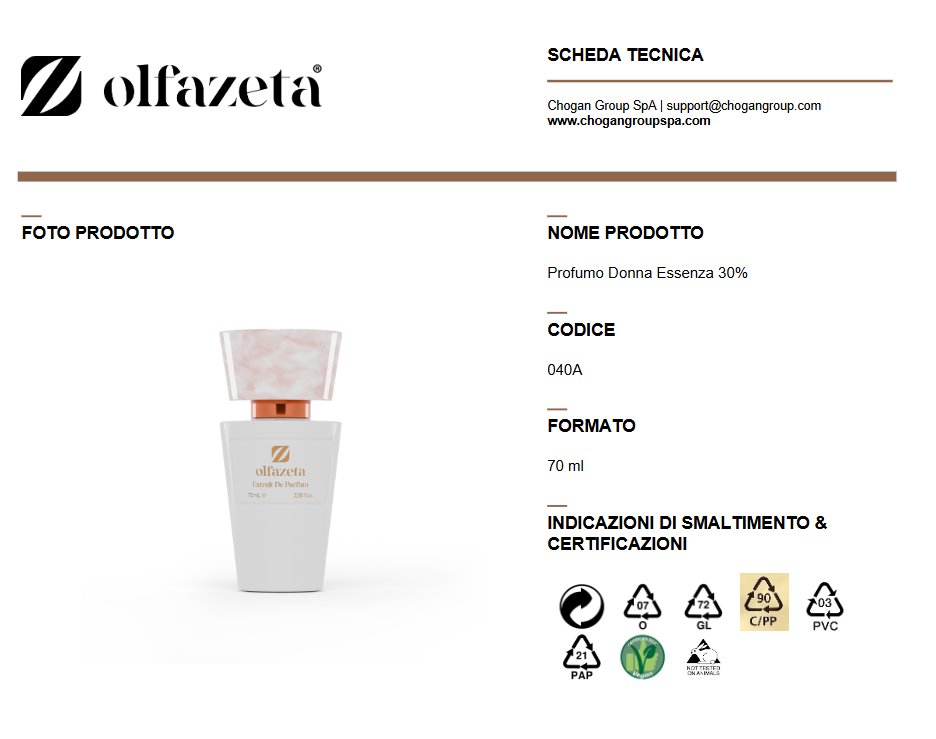 Parfum femme Olfazeta 25 ml SCENTED LOVE, doux oriental floral - code Love22