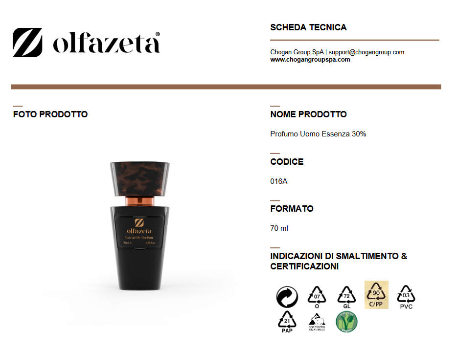 Olfazeta profumo Uomo 30ml - Cod. 316